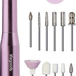LifeGoods Elektrische Nagelfrees - 11 Nagelvijl Bitjes En 56 Schuurrolletjes - Manicure / Pedicure