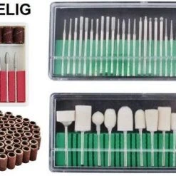 Koopcity Nagelfrees Bitjes En Schuurrolletjes Set - Manicure En Pedicure - 155 Delig