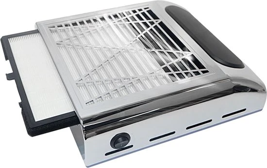 MEGA BEAUTY SHOP? Nail Dust Collector Nagelstofafzuiger -Stofzuiger ?Tafelafzuiging- Met Filter-80Watt -Zilver - Image 2