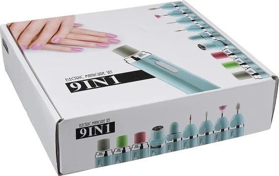 Merkloos Manicure Pedicure Elektrische Set 9 In 1. Voor Nagels Voeten En Verwijderen Eelt. - Image 3
