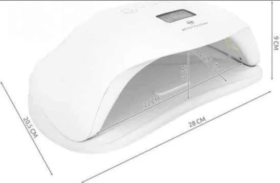 Merkloos Beautylushh Nageldroger - Nageldroger - 72 Watt UV LED Lamp Nagels - 36LED - Nagel - UV- LED Lamp - Wit - Nagellamp - Nail Dryer - Nagels - Salon - Lamp - 2 Handen Tegelijkertijd - - Image 2