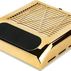 Victoria Nails Pro Nagelstofafzuiger - Afstofzuiger - Nail Dust Collector - Stofzuiger Voor Nail Salon - Nagels - Acrylnagels - Nepnagels - Gelnagels - Electrische Nagelstofzuiger - Tafelafzuiging. - Goud Kleur Met Filter - 80Watt - Manicure/Pedicure Handen En Voeten