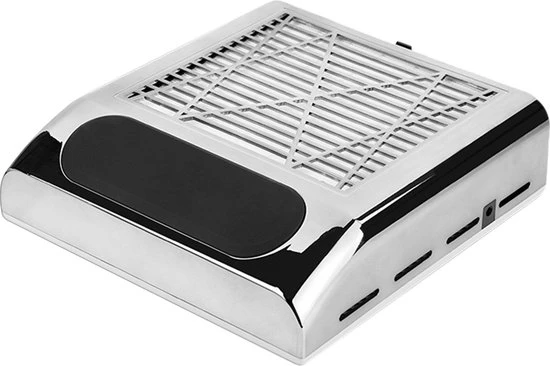MEGA BEAUTY SHOP? Nail Dust Collector Nagelstofafzuiger -Stofzuiger ?Tafelafzuiging- Met Filter-80Watt -Zilver