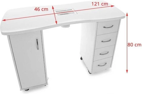 Mega Beauty Shop® Manicuretafel Met Afzuiging - Image 6