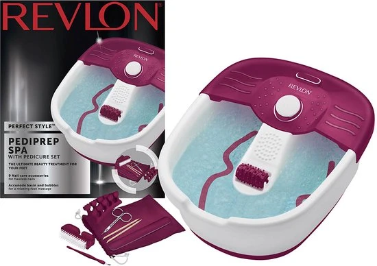 Revlon RVFB7021PE - Elektrisch Voetenbad - Met Warmhoudfunctie - Bubbelmassage - 9-Delige Nagelverzoringsset 3 Revlon RVFB7021PE - Elektrisch Voetenbad - Met Warmhoudfunctie - Bubbelmassage - 9-Delige Nagelverzoringsset