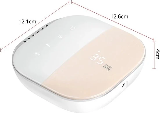 CACCIO? NAILS Victoria Nails Pro 2021 Goud/Roze Premium Electrische Nagelfrees - 35000RPM - Inclusief 4 Bitjes - Manicure /Pedicure Voeten En Handen - Electrische Nagelvijl - Acrylnagels - Gelnagels - Nepnagels - Professioneel - Image 16