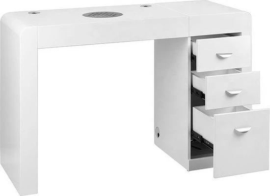 MEGA BEAUTY SHOP® MBS-3103 Manicuretafel Met Afzuiging - Rechts - Wit - Image 5