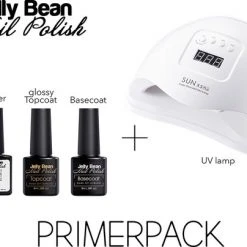 Jelly Bean Nail Polish Primerpack 80W - Proffesionele UV Nagellamp Voor Gel Nagellak - Primer - Base Coat - Top Coat
