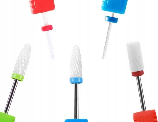 Merkloos Keramische Nagelfrees Bitjes - Set Van 5 - Voor Het Verwijderen Van Hybriden, Acryl En Gel ? Manicure En Pedicure - Image 4