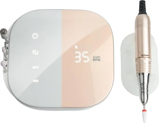 CACCIO? NAILS Victoria Nails Pro 2021 Goud/Roze Premium Electrische Nagelfrees - 35000RPM - Inclusief 4 Bitjes - Manicure /Pedicure Voeten En Handen - Electrische Nagelvijl - Acrylnagels - Gelnagels - Nepnagels - Professioneel - Image 5