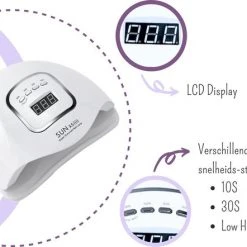No Label Yousupply 80 Watt UV LED Lamp Nagels - SUN X5 MAX - 45LED - Nagel - UV- LED Lamp - Wit - Nagellamp - Nail Dryer - Nagels - Salon - Lamp - -Lanaform Shop 550x442 2