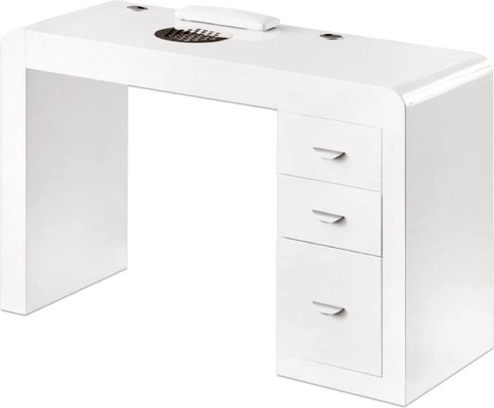 MEGA BEAUTY SHOP® MBS-3103 Manicuretafel Met Afzuiging - Rechts - Wit