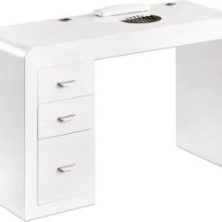 MEGA BEAUTY SHOP® MBS-3102 Manicuretafel Met Afzuiging - Links - Wit