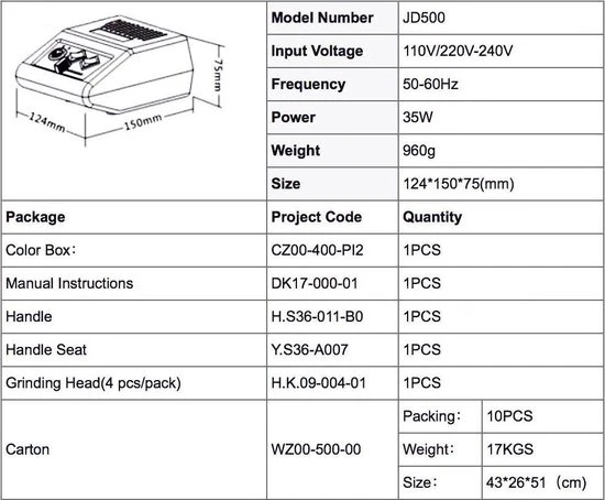 Mega Beauty Shop? Nagelfrees JD500 Wit Originele JSDA - Image 6