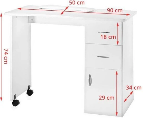 Mega Beauty Shop® Manicuretafel Zonder Afzuiging - Image 2