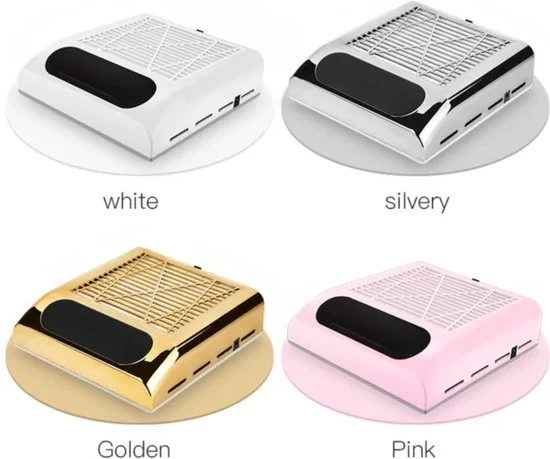 Victoria Nails Pro Nagelstofafzuiger - Afstofzuiger - Nail Dust Collector - Stofzuiger Voor Nail Salon - Nagels - Acrylnagels - Nepnagels - Gelnagels - Electrische Nagelstofzuiger - Tafelafzuiging. - Goud Kleur Met Filter - 80Watt - Manicure/Pedicure Handen En Voeten - Image 8