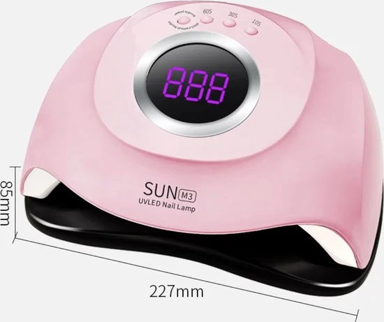 CACCIO® NAILS 2021 UV/LED Lamp - 180W/45LED - Snel Drogend - Nagelstudio - Professioneel - 2 In 1 Nagel Lamp - Manicure/Pedicure Handen En Voeten - Gellak - Gelnagels - Acrylnagels-Top Coat-Led Nagellamp-Uv Nagellamp-Nagels-Nagellak Droger-Tafel Lamp-nageldroger - Image 2