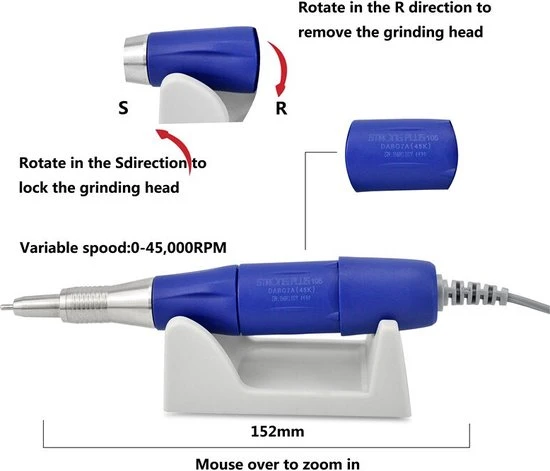 InHarmony - Professionele Nagelvijl Machine Set - Manicure - Pedicure - Tool Machine - Nagelfrees Machine - Nieuw Collectie - Image 4