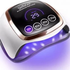 UV Nagel Lamp 168 Watt + 5 Gratis Vijlen - BellaLine - UV Led Nagellamp ? Gel Nagel ? Nagellak UV ? Nageldroger ? Salon ? Sensor ? Gellac - Acryl - Gelnagels ? 42 Power Led ? Professioneel ? Krachtig ? Manicure ? Extra Lang Snoer - Pink - Pedicure