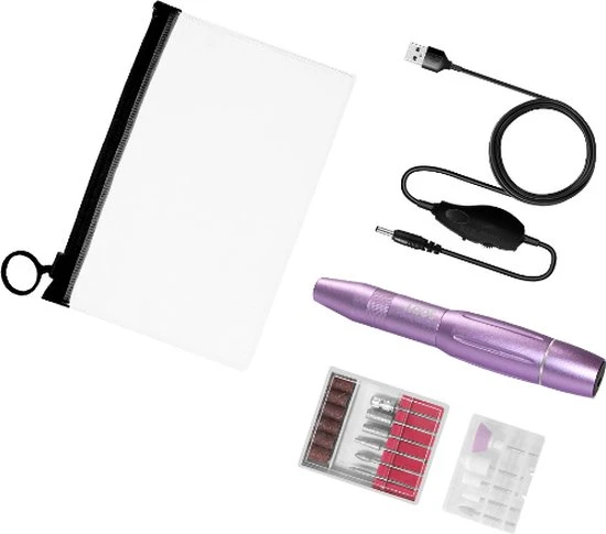 ByPi Elektrische Nagelvijl - Manicure Set - Pedicure Set - Pedicure Apparaat - Gel Nagels - Acryl Nagels - Nagelvijlen - Nagelfrees - Elektrische Vijlen - Roze - Image 9