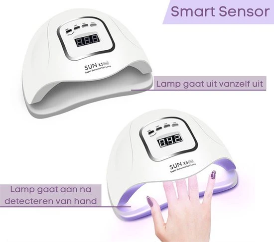 Merkloos Daniqqi - 80 Watt UV LED Lamp Nagels - 45 Leds Nagellamp - Wit 12 Merkloos Daniqqi - 80 Watt UV LED Lamp Nagels - 45 Leds Nagellamp - Wit - Image 10