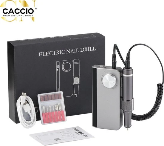CACCIO? NAILS 2022 Wireless Nagelfrees - 501 Wit Draadloze Nagelfrees - Nagelfrees - Manicure/pedicure Voeten En Handen Acrylnagels-Gelnagels - Nagels - Nail Drill Machine - 35000 RPM - Roze - Inclusief 6 Bitjes - Hoge Kwaliteit - Nagelstudio - Professioneel - Image 4