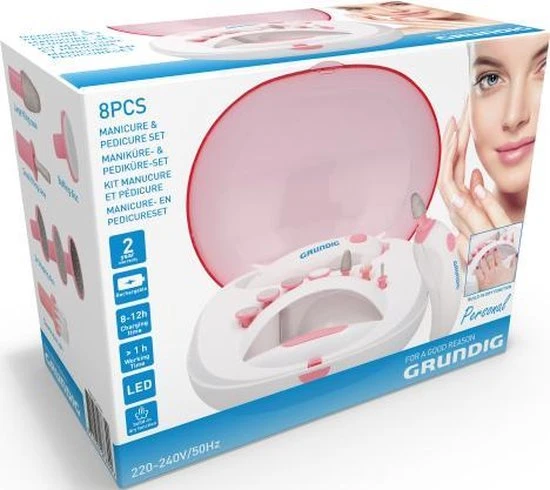 Grundig Manicure- En Pedicureset - 7 Accessoires - Draadloos - Ingebouwde Droogfunctie - Image 5