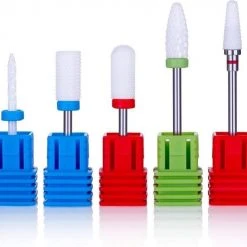 FOOCCA? Keramische Nagelfrees Bitjes - Keramiek Bits - Ceramic Bits ? Manicure En Pedicure ? Set 5 Stuks