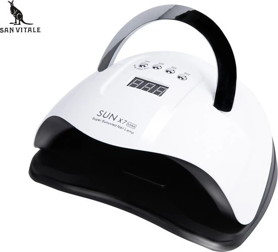 San Vitale? - Professionele UV-LED Nageldroger Lamp - Premium LED Nagellamp - Nagellak Lamp - Nagel LED Lamp - Salon Kwaliteit 150 Watt LED - Sun X7 Max - Nagellak Droger - Gellak Nagels - Smart Sensor - 59 Leds - INCLUSIEF GRATIS Base&Topcoat - Wit - Image 4