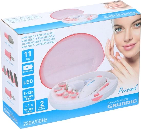 Grundig Manicure- En Pedicureset - Oplaadbaar - Met 11 Accessoires - Mooie Nagels, Zachte Voeten - Image 6