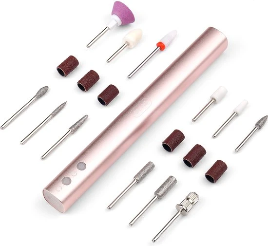 Evvie Draadloze Elektrische Nagelvijl Nagelfrees - Manicure Pedicureset Electrisch - Oplaadbaar - Met LED Verlichting - USB C Kabel Meegeleverd