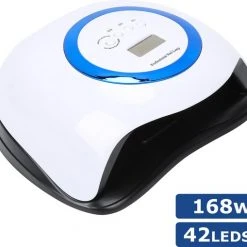 Alizendeh 168W LED UV Nageldroger UV Lamp Gelnagels - LED Lamp Nagels - Gellak Lamp - Nageldroger Met 4 Timer 42 Lichten Witte Met Sensor Nagellak Droger