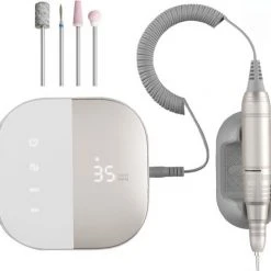 DMB Lifestyle Nagelvijl/nagelfrees Electrisch - RPM 35000 - Led Display - Grijs