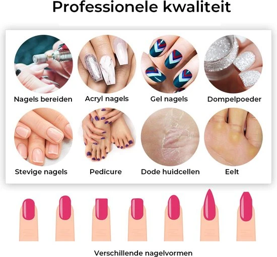 FOOCCA - Tungsten Carbide Nagelfrees Bitjes - Wolfraam Carbide Bits - Set 7 Stuks - Image 2