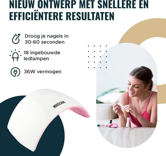 MOOSCARE 36 Watt LED Lamp Voor Gellak Nagels ? Nageldroger ? Gellak Lamp - UV Lamp Gelnagels - Nail Art Nagellamp - Gel Nagellak Nageldroger - Image 3
