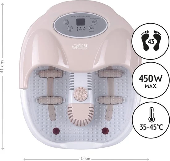 TZS First Austria 8115-3 Digitaal Voetenbad Met Massage - Wit/Beige - Image 3