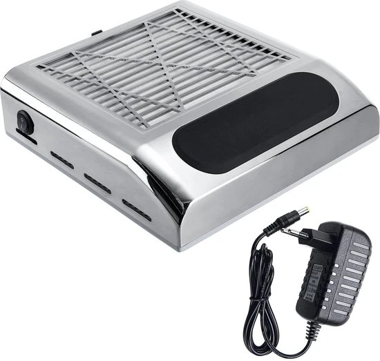 MEGA BEAUTY SHOP? Nail Dust Collector Nagelstofafzuiger -Stofzuiger ?Tafelafzuiging- Met Filter-80Watt -Zilver - Image 6