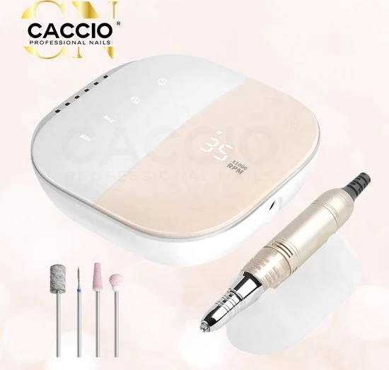 CACCIO? NAILS Victoria Nails Pro 2021 Goud/Roze Premium Electrische Nagelfrees - 35000RPM - Inclusief 4 Bitjes - Manicure /Pedicure Voeten En Handen - Electrische Nagelvijl - Acrylnagels - Gelnagels - Nepnagels - Professioneel - Image 18