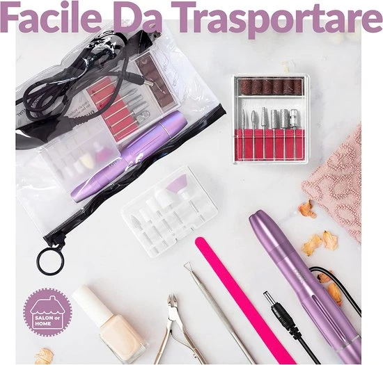 ByPi Elektrische Nagelvijl - Manicure Set - Pedicure Set - Pedicure Apparaat - Gel Nagels - Acryl Nagels - Nagelvijlen - Nagelfrees - Elektrische Vijlen - Roze - Image 5
