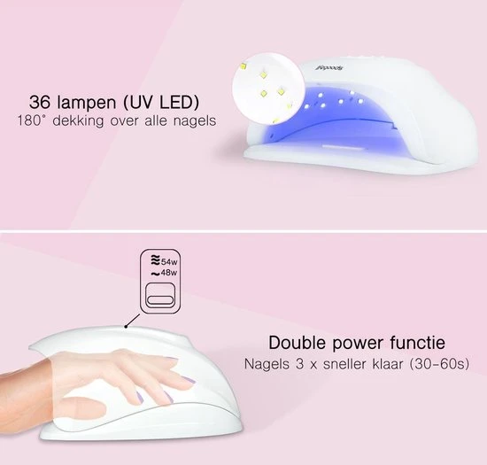 LifeGoods 54W LED Nageldroger Voor Gelnagels - Geschikt Voor Elke Nagel Gellak - 36 LEDs 6 LifeGoods 54W LED Nageldroger Voor Gelnagels - Geschikt Voor Elke Nagel Gellak - 36 LEDs - Image 4