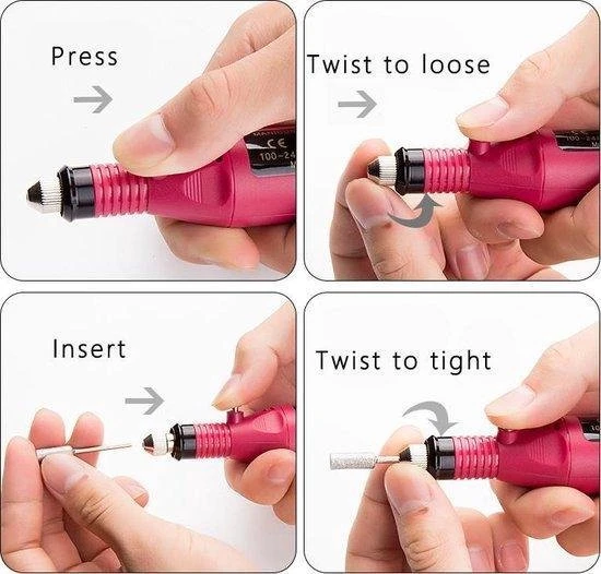 Merkloos Elektrische Nagelvijl - Nagelfrees Machine - Nagelvijl Set - Manicure - Pedicure -pedicureset Elektrisch - Nagelfrees Elektrische - Nagelfrees - Image 4