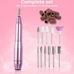 Flaano Elektrische Nagelfrees - 11 Nagelvijl Bitjes En 56 Schuurrolletjes - Pedicure - Manicure 11 Flaano Elektrische Nagelfrees - 11 Nagelvijl Bitjes En 56 Schuurrolletjes - Pedicure - Manicure -Lanaform Shop 550x526 4