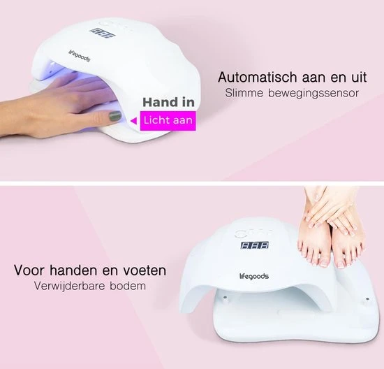 LifeGoods 54W LED Nageldroger Voor Gelnagels - Geschikt Voor Elke Nagel Gellak - 36 LEDs 5 LifeGoods 54W LED Nageldroger Voor Gelnagels - Geschikt Voor Elke Nagel Gellak - 36 LEDs - Image 3