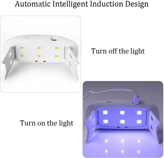 Cheaperito Premium LED Nagellamp I Nagelgellak Droger I Nagel Lamp I Mini Nagellak Droger I Nagellakdroger I USB Nageldroger I UV I 6 Watt I Roze - Image 5