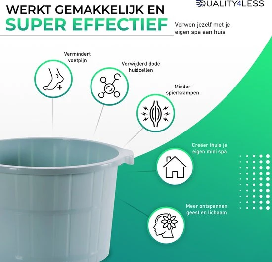 Quality4Less? | Voetenbad Blauw Kunststof - Voetmassage - Voetbad Zout 6 Quality4Less? | Voetenbad Blauw Kunststof - Voetmassage - Voetbad Zout - Image 4
