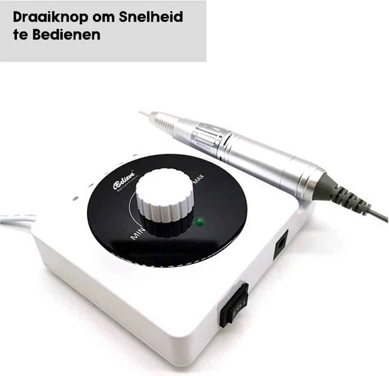 Confibel Pedicure -en Manicure Set - Elektrisch Voor Nagels - Professionele Nagelfrees Apparaat - Eelt Verwijderaar - Inclusief Bitjes - Traploze Draaiknop - Image 2