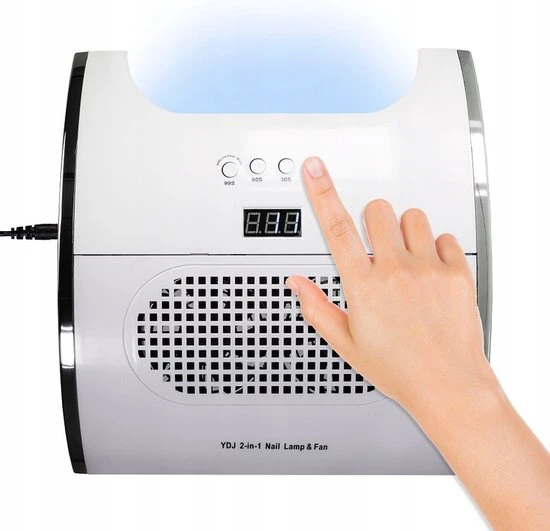 Mivida - UV/LED Lamp - 80W - Inclusief Afzuiging - Wit - Timer - 2 In 1 Nagellamp - Gellak - Salon - Nagelsalon - Afzuiger Nagels - Nagellamp - Nageldroger - UV Lamp - Led Lamp