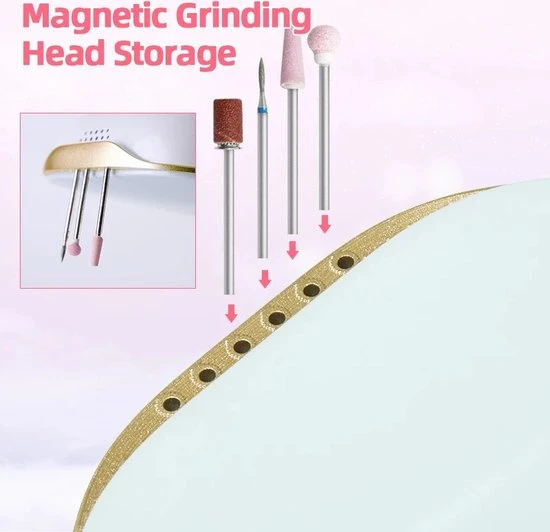 CACCIO? NAILS 2022 Premium Draadloze - Oplaadbare Nagelfrees - Gradient Green - 35000 RPM - Inclusief 4 Bitjes - 2022 Nieuw Model - Draagbaar - Professioneel - Image 7