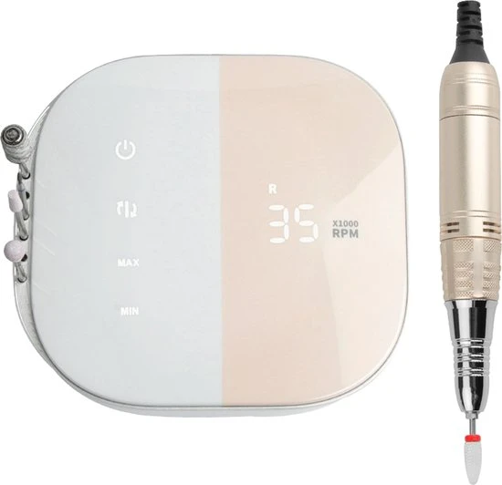 Bone Vista Premium Elektrische Nagelfrees 35000RPM Inclusief 4 Bitjes - Pedicureset Electrisch Voeten/Handen - Nagel/Nail Drill Geschikt Voor Acrylnagels/Gelnagels/Kunstnagels - Met Touchscreen - Pink - Image 3