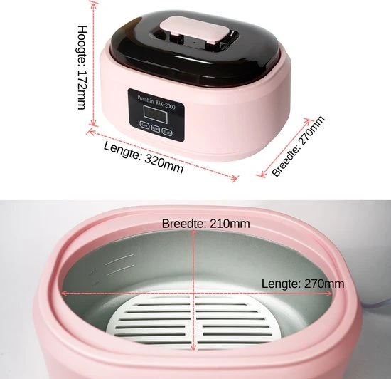 Faseras Paraffinebad - Met Display - Voor Handen/Voeten - Roze - Image 4